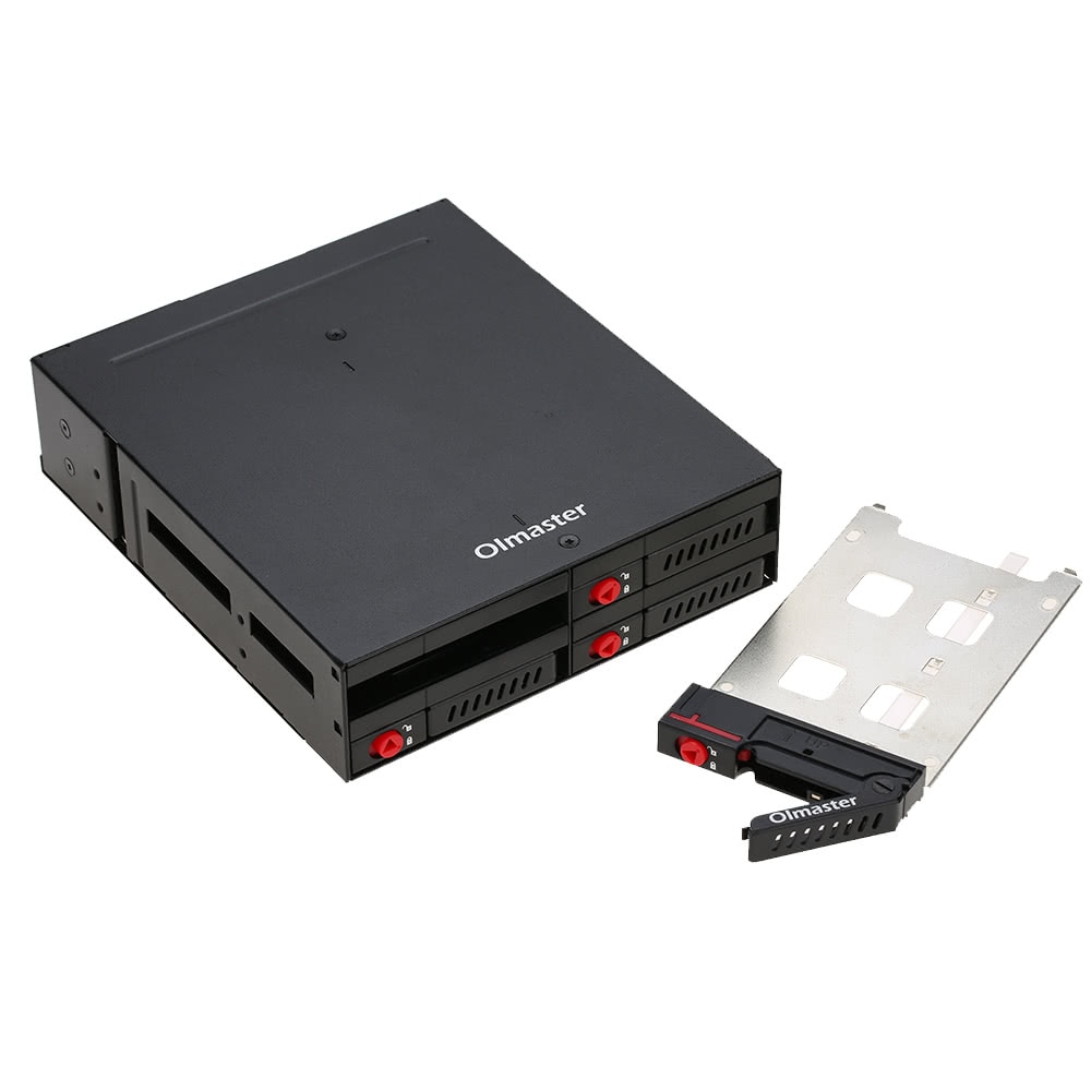 Plate-forme arrière Mobile, avec serrure à clé, Support d'échange à pour disque dur de 2.5 ", 4 boîtes, SATA 6gbps HDD, SSD, 5.25"