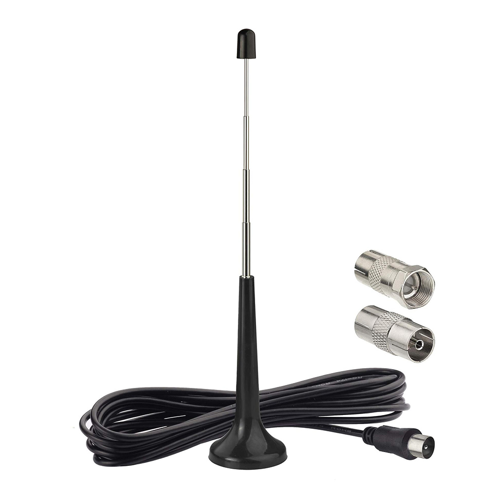 High Gains FM Telescopic Antennas with 3 Adapter 75 Ohm DAB Radio Replacement Antenna for Household Digital FM Radio
