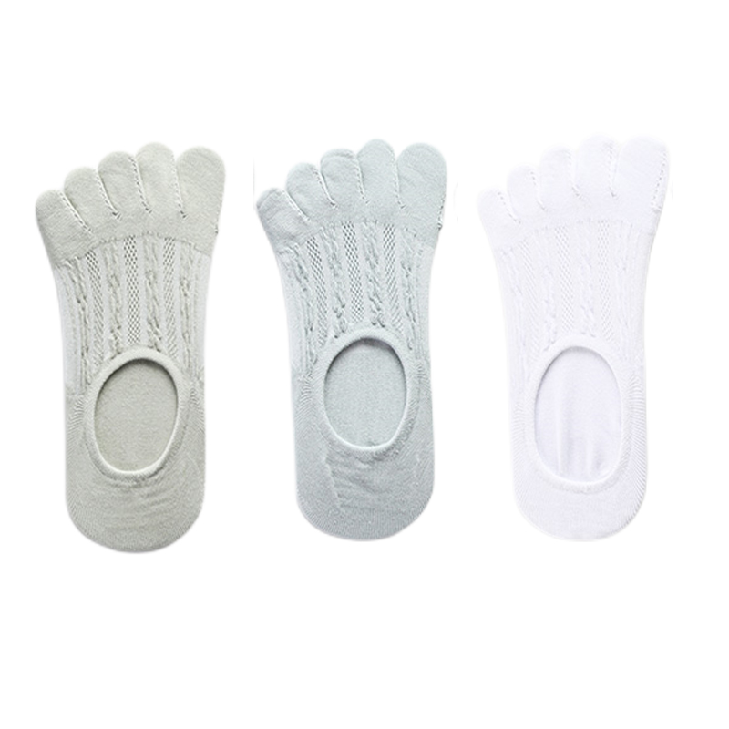 3 pares de calcetines de mujer de de algodón transpirable Invisible tobillo calcetines cortos de barco punta abierta elasticidad absorbente de sudor señoras Sox