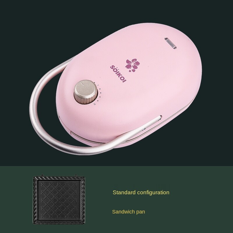 Electric Waffles Machine Iron Sandwich Maker Machine Bubble Egg Cake Oven Breakfast 220V: Pink  1pot / us