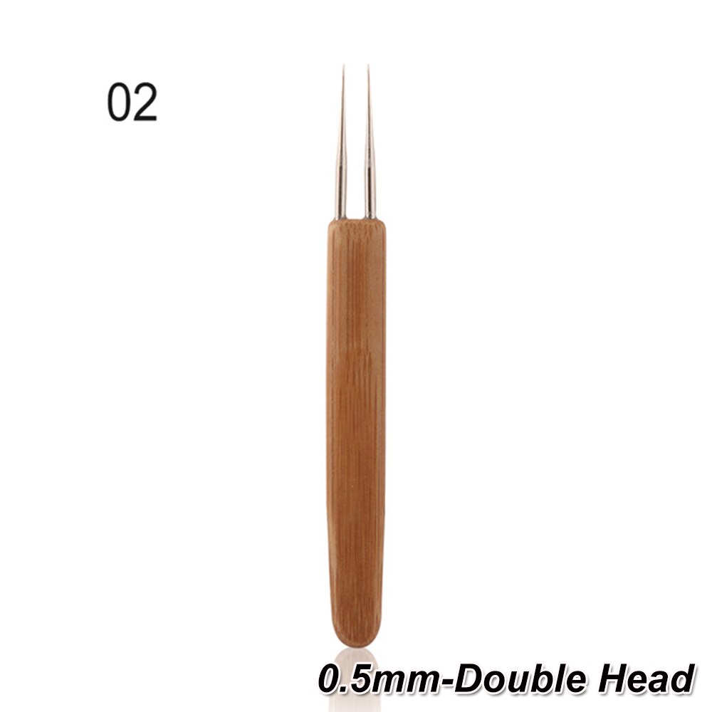 Bambu dreadlock nålverktyg för fläta hantverk smooth touch dreadlock virknål dreads verktyg 0.5mm 0.75mm för hårförlängning: 2