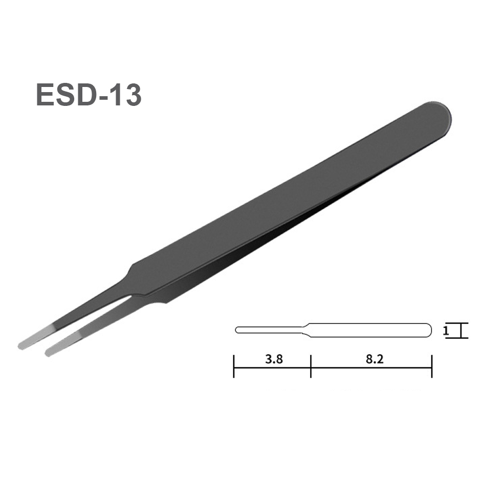 1pc Watch repair tool stainless steel straight curved tweezer watchmaker detail repair tools for mechanical quartz: Gold
