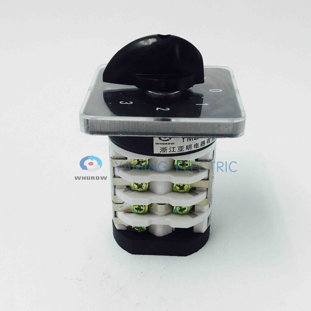 YMZ12-25 Electrical changeover cam rotary selector operation main switch manual transfer switch 25A 4 Pole 7 position