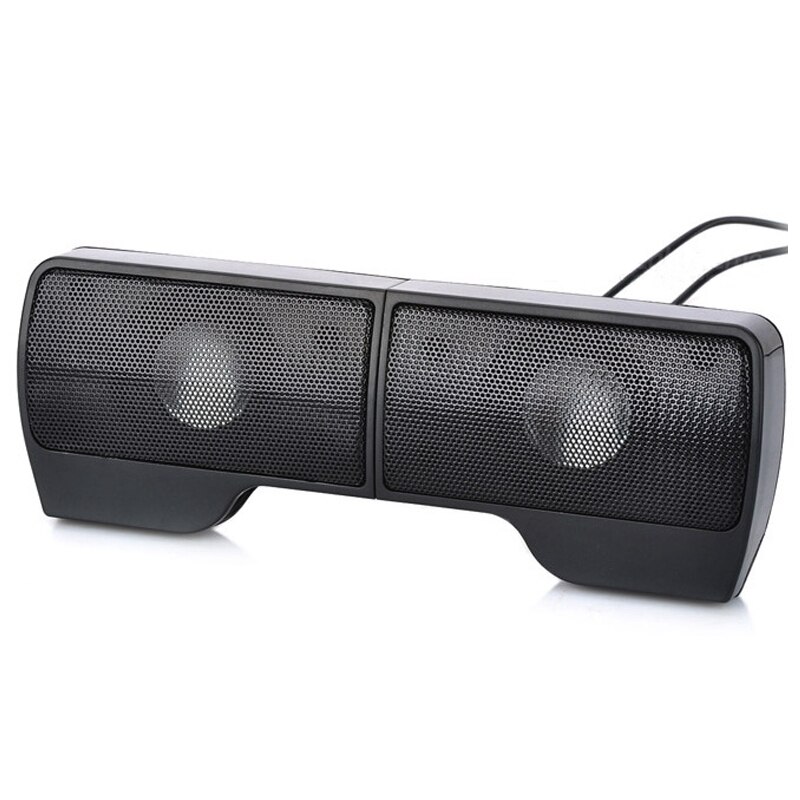 Portable Clip-On USB Powered Stereo Speaker Soundbar for Notebook Laptop PC Desktop Tablet: Default Title