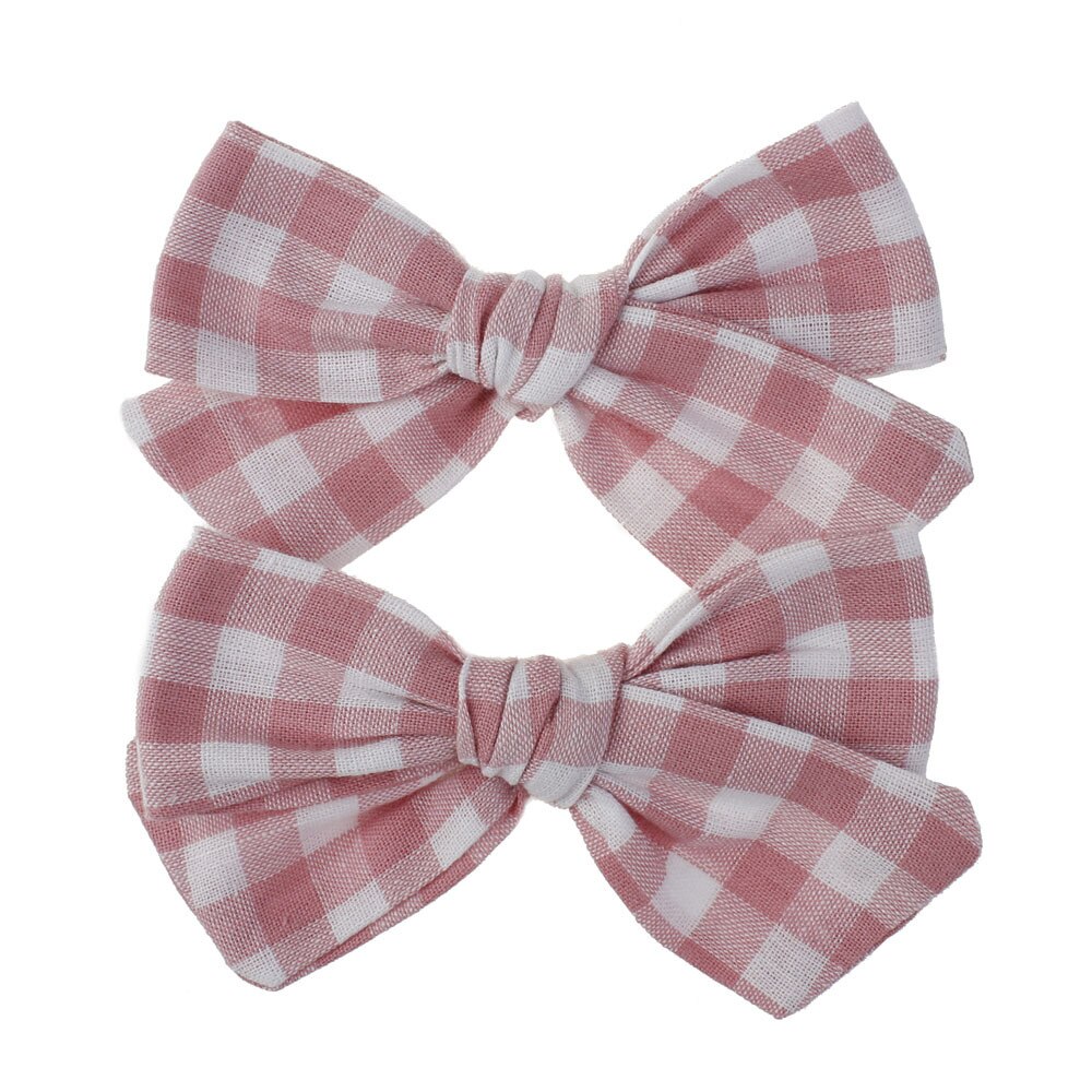 Baby Hair Clips For Girls Floral Hairgrips Bows Kids Hair Pins Lattice Barrettes Cotton infant Hairpin Handmade Accessories 2Pcs