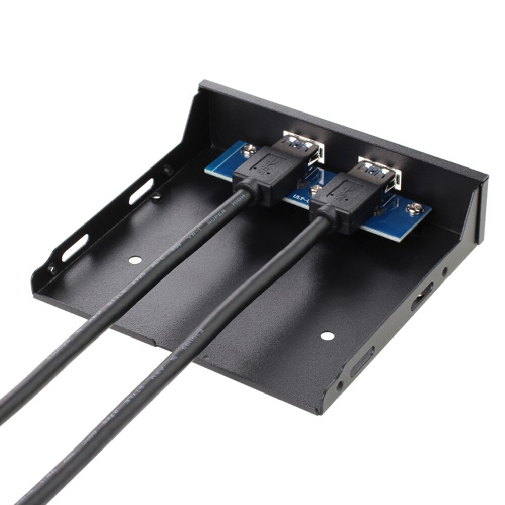 20Pin Two Ports USB 3.0 Front Panel Bracket Line Adapter Computer Floppy Disk Drive Built-In USB Panel for PC Desktop Computer