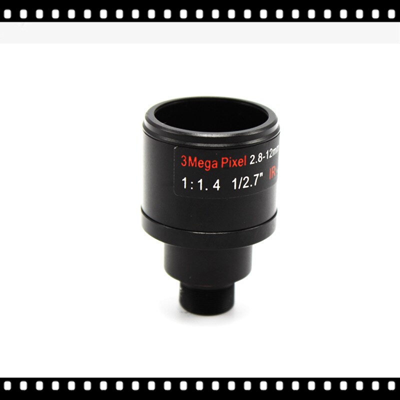 3 Megapixel Fixed Iris M12 HD 2.8-12mm Varifocal cctv IR HD Lens F1.4 manual focus zoom view angle 90~28degree