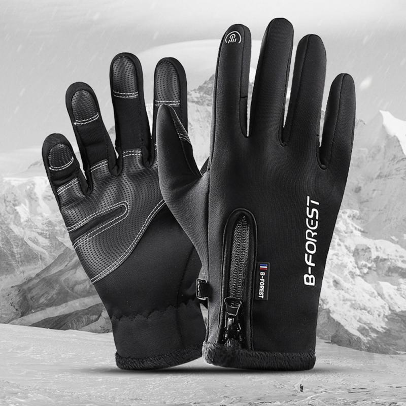 Winter Handschoenen Outdoor Mannen En Vrouwen Sport Touchscreen Warm Fiets Handschoenen Anti Slip Shock Ademend Volledige Vinger