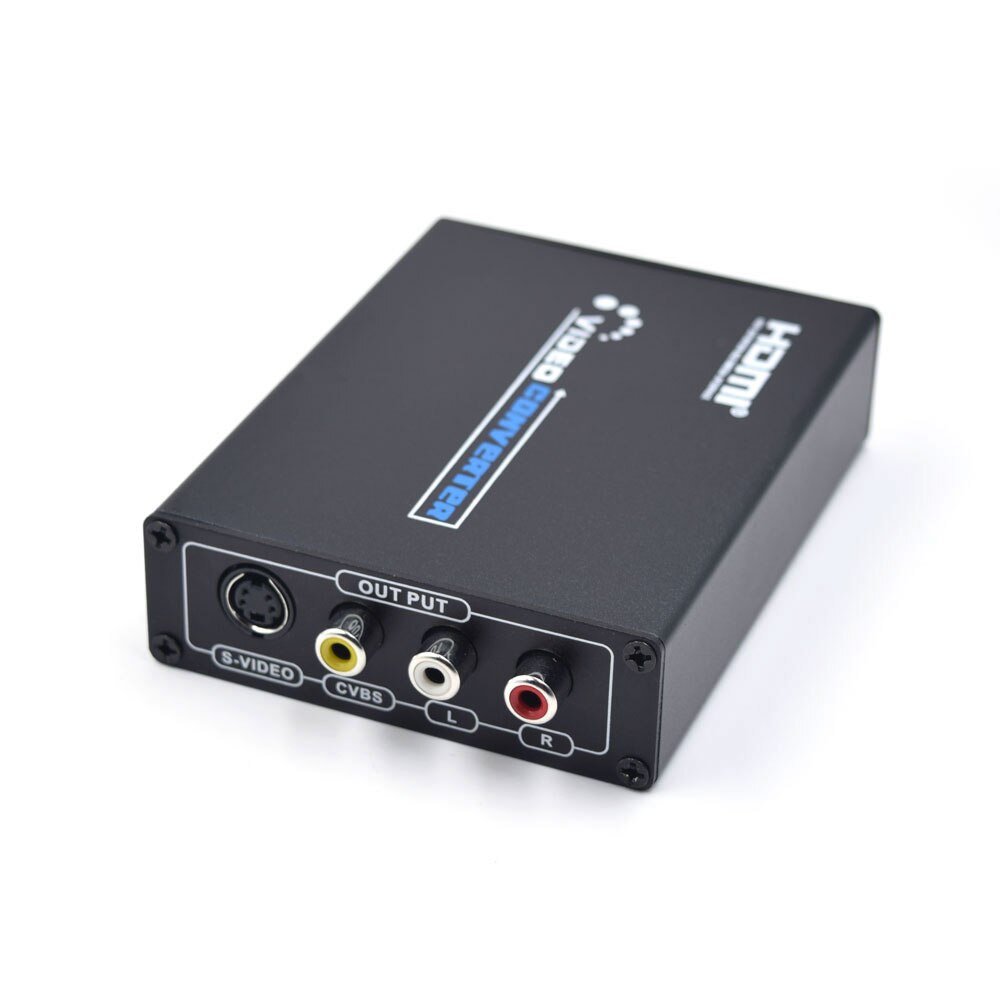HD to AV+S-Video Converter HD Video Converter Adapter Support up to 1080P Input Resolution NTSC/PAL Standard