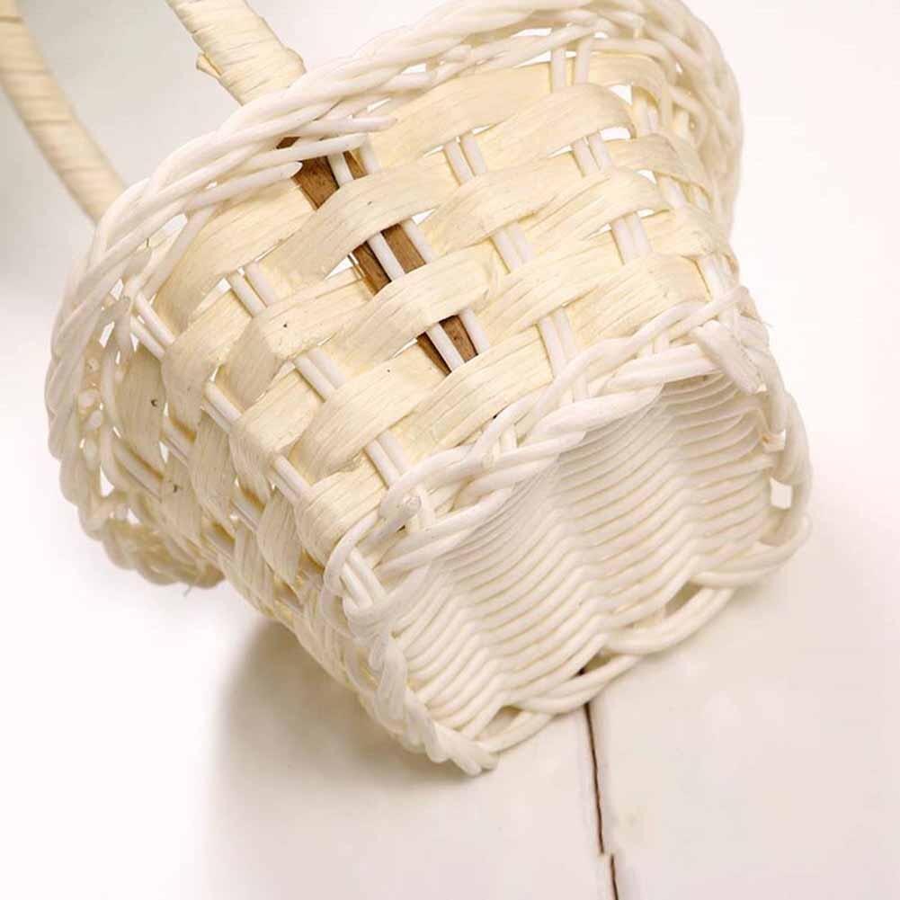 Hand Made Wicker Basket Wicker Flower Basket Shopping Storage Hamper and Handle Wooden Wicker Picnic Basket Fruit Basket