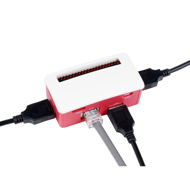 Ethernet usb hub moduuli laatikko abs kotelo raspberry pi zero 2 w /  zero w sarja , 1x rj45 ethernet portti 3x usb 2.0 porttia