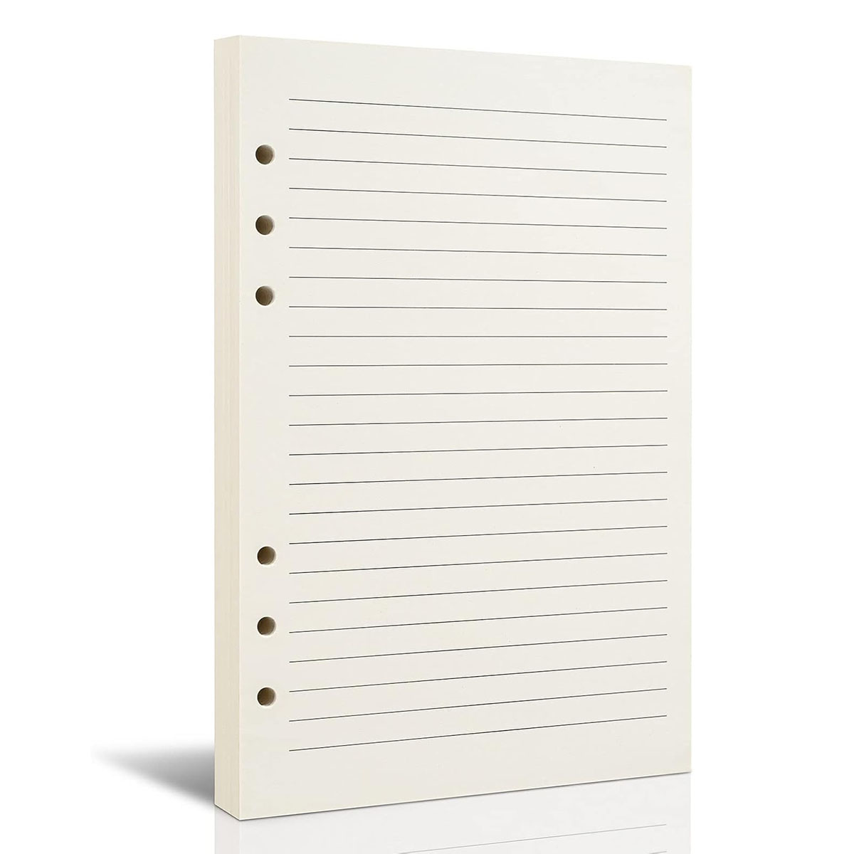 Classeur A5 en cuir PU à 6 anneaux, couverture pour papier de remplissage A5, classeur de planificateur personnel A5 rechargeable avec magnétique