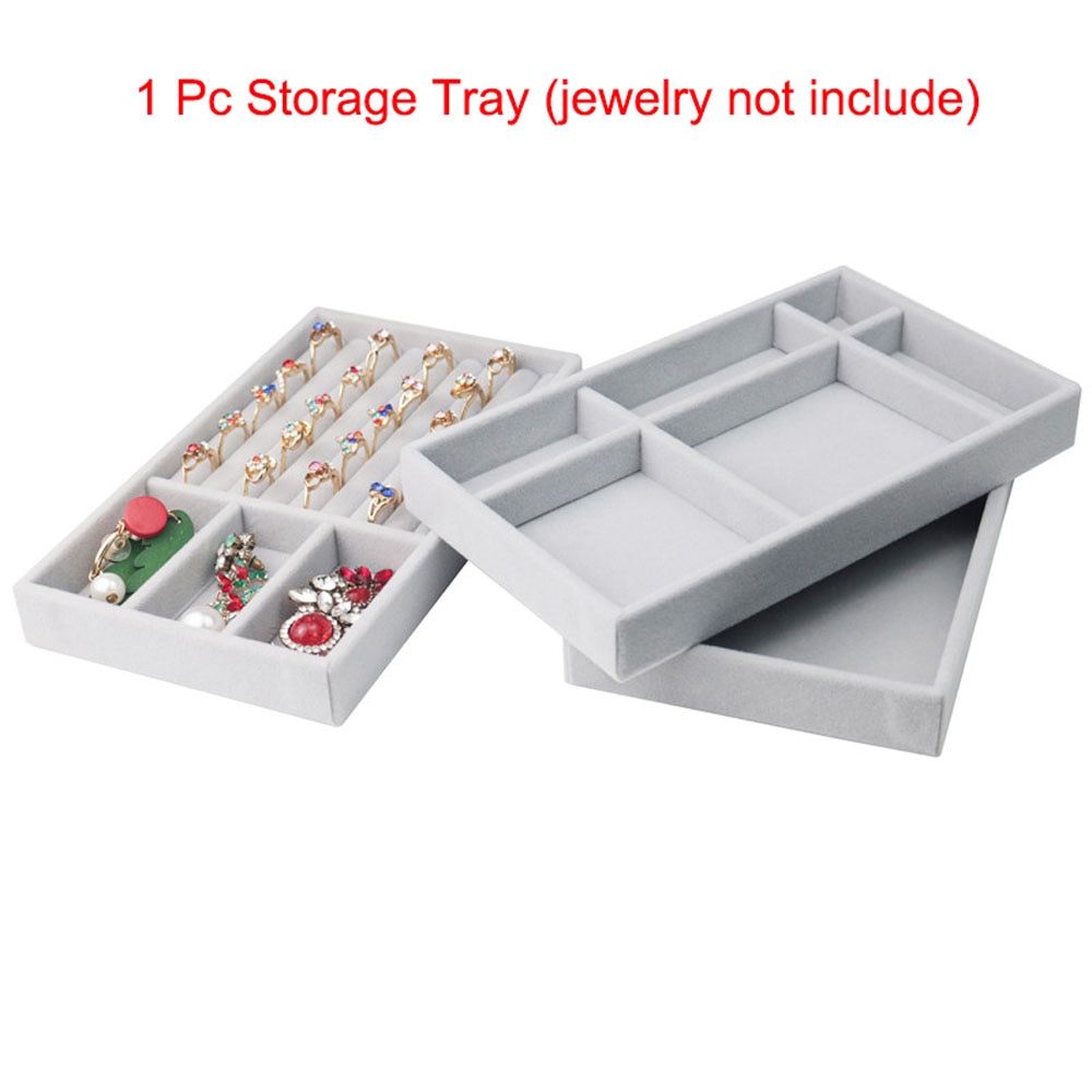 1Pc Drawer DIY Jewelry Storage Tray Ring Bracelet Box Jewelry Organizer Earring Holder Small Size Fit Most Room Space