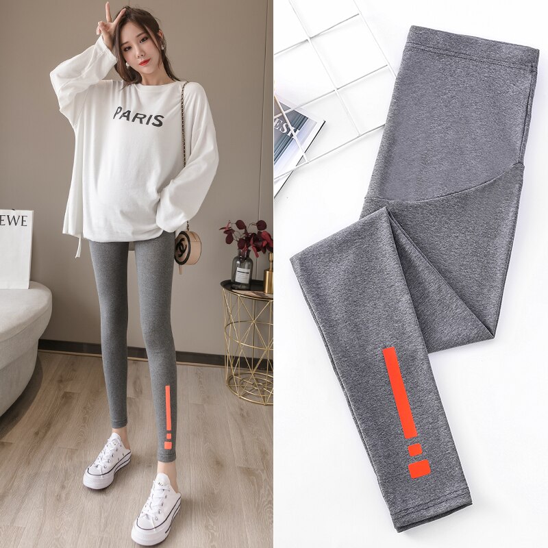 Vroege herfst dragen hoge taille buiklift broek leggings puur katoen patroon print zwangerschapsbroek zwangerschapskleding 2213