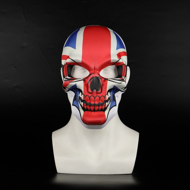 7 Type Halloween mexicain jour de la mort crâne imprimer doux masques hommes mascarade barre fête Cosplay accessoire avec ficelle élastique: E0204-c
