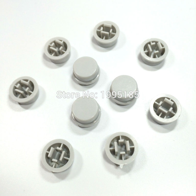 30 stks Grijs Ronde Tactiele Knop Caps Voor 12*12*7.3mm Tact Schakelaars Plastic Swirch Key Cap grijs Kleur