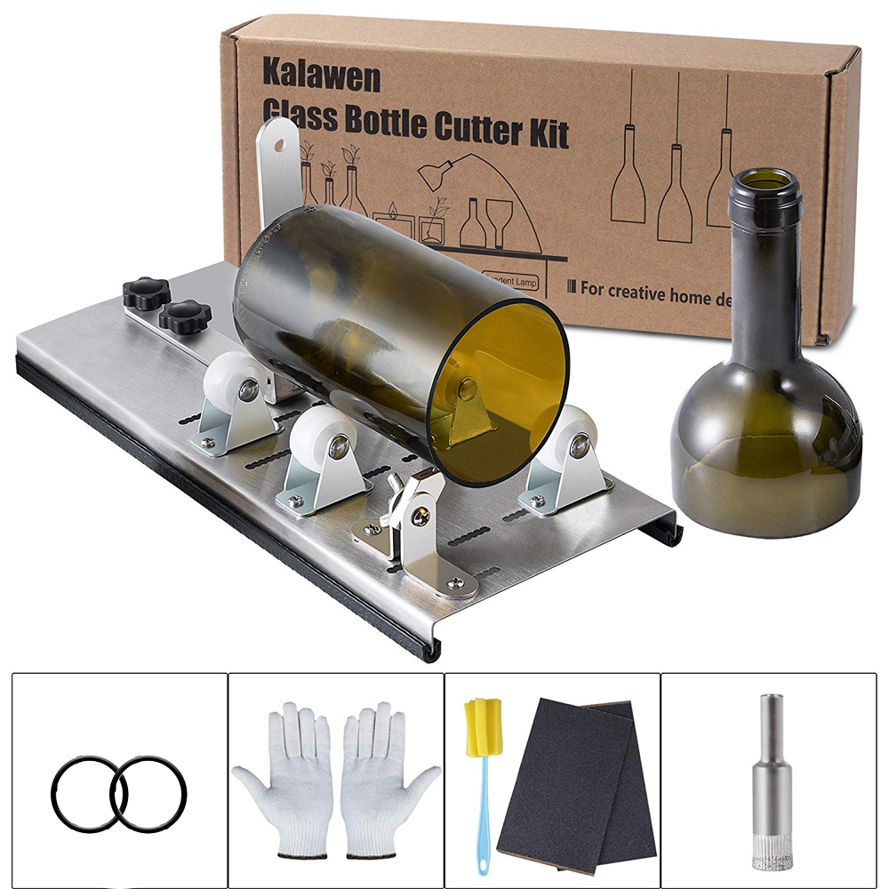 Stainless Steel Glass Bottle Cutter DIY Cutting Tool Adjustable Metal Glass Bottle Cut Machine Cutting Tools for Bottles