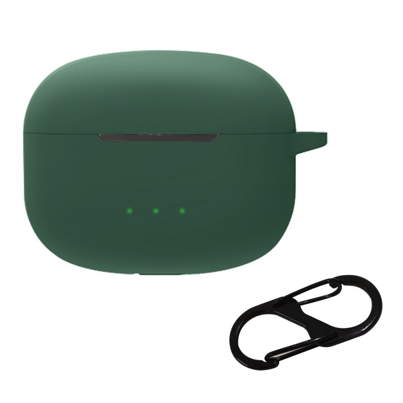 Housse antichoc Compatible avec Oraimo FreePods 3 étui de Protection des écouteurs étanche manchon antidérapant: Deep Green