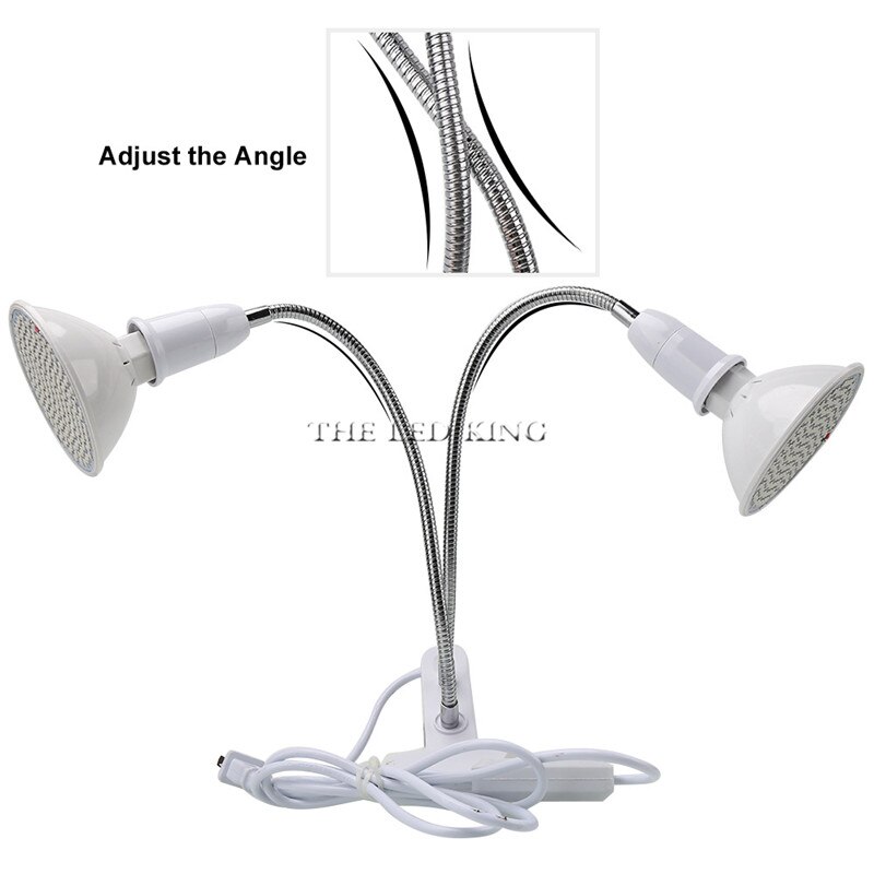 60 80 200 800 led Dual clips LED Plant Licht Groeien Bloem Groeiende Lamp houder Clips Voor Indoor kamer Zaaien hydrocultuur Kas