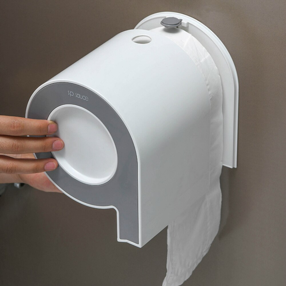Porta papel higiénico importado de Japón, portarrollos de papel higiénico montados en pared para baño, caja de almacenamiento de plástico para papel higiénico