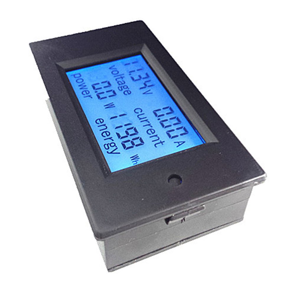 Blauwe Achtergrondverlichting Dc Digitale Panel Voltmeter Amperemeter Ingebouwde Shunt Lcd Voltage Stroomverbruik Meter