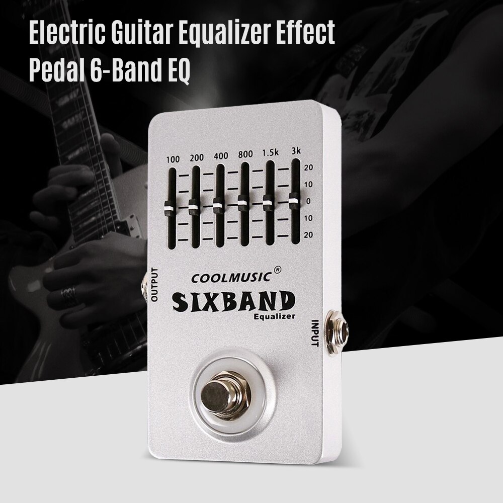 Electric Guitar Equalizer Effect Pedal 6-Band EQ Full Metal Shell True Bypass