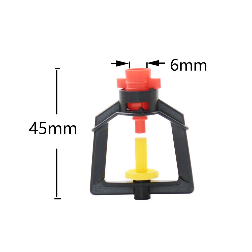 5Pcs Greenhouse 360 Refraction Micro Nozzle Garden Drip Irrigation Misting System Hanging Humidifier Sprayer w 4/7mm Barb: WHITE