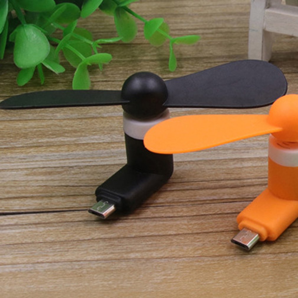 Mini USB Phone Fan - Portable Low Noise Cooler for Android Smartphones - Lightweight