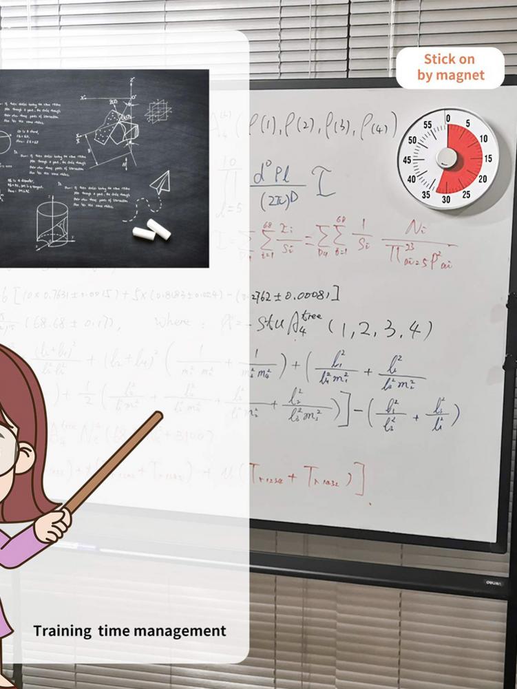 Gran Salón de Clases temporizador Visual imán medio 60 minutos Operación silenciosa Autismo