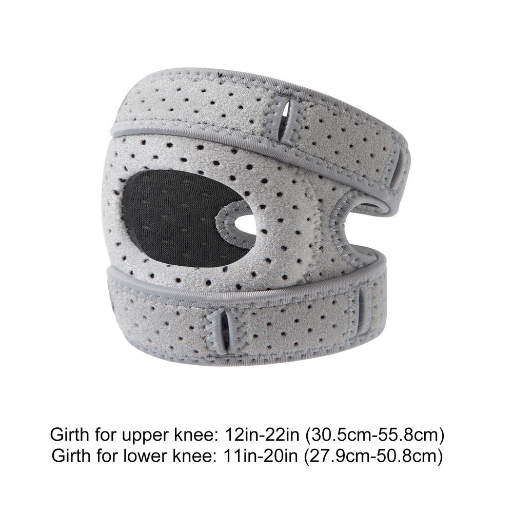 Patella Knee Brace Patella Knee Support Strap Adjustable Straps Knee Support Wrap For Knee Pain Knee Compression Sleeve: Dark Grey