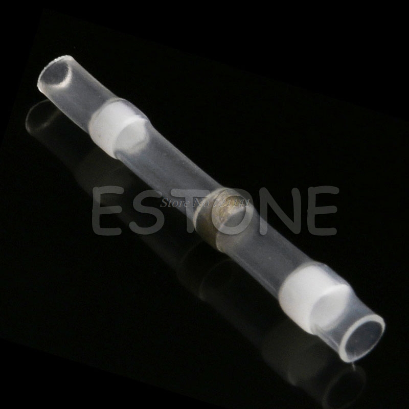 50Pcs 26-24AWG Waterproof Solder Sleeve Heat Shrink Butt Wire Splice Connector W