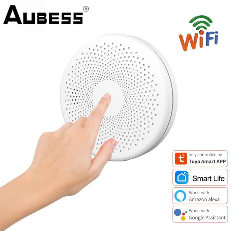 WiFi Smart Smoke Detector Home Fire Smoke Sound And Light Alarm Sensor Fire Protection Security System Firefighters Smart Home