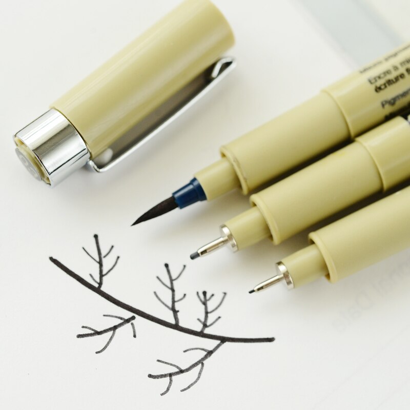 Sakura-Juego de rotuladores delineadores, marcadores de artista, resistentes al agua, color negro, de Micron, para dibujo y bocetos, 1 ud.
