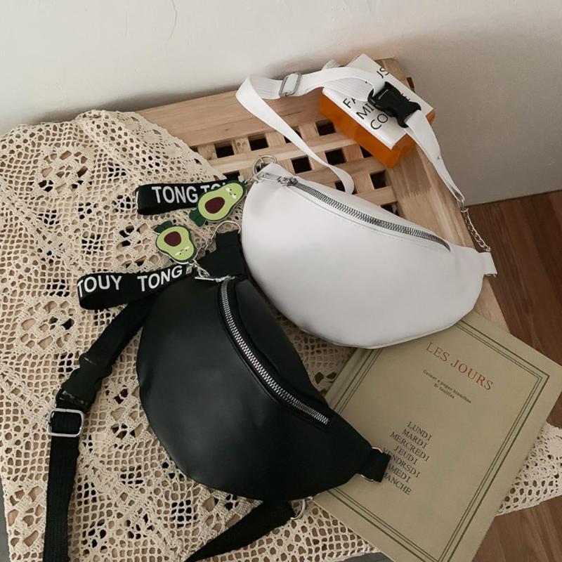 Vrouwen Avocado PU Lederen Heuptas Mode Vrouwen Riem Rits Crossbody Borst Tas Telefoon Zak Vrouwelijke Fanny Pack