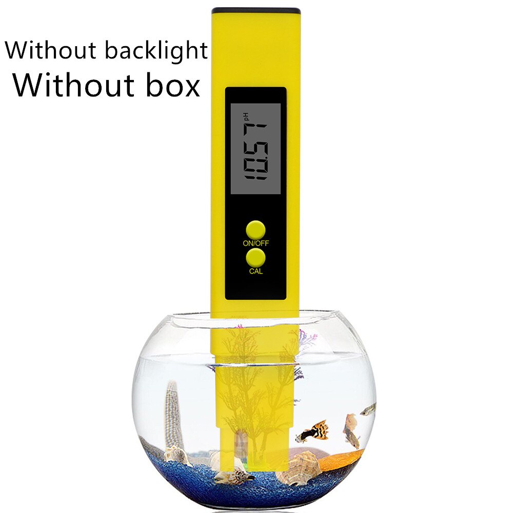 PH Meter Digital Acidity Tester Water Waterproof Test Tool Purity Monitor 0.01 PH Detector for Aquarium Pool 20%OFF: A without backlight