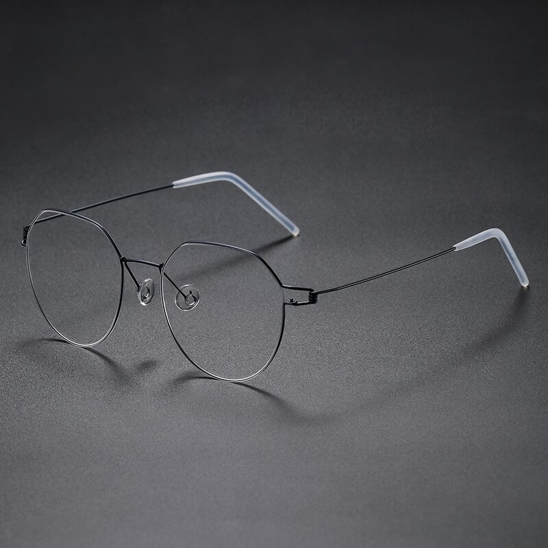 Dänemark Ultraleicht Schraubenlose Titan Brille Rahmen Männer Optische Brillen Frauen Myopie Runde Brillen Evan