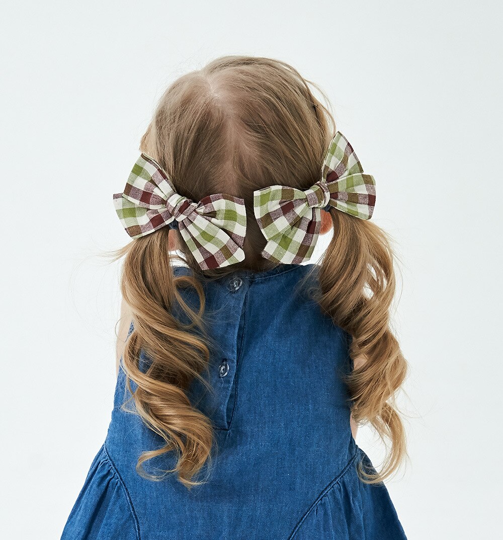 Baby Hair Clips For Girls Floral Hairgrips Bows Kids Hair Pins Lattice Barrettes Cotton infant Hairpin Handmade Accessories 2Pcs
