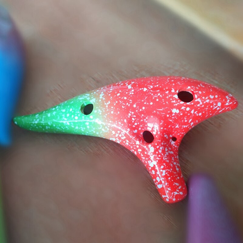 Bunte Okarina Mit 6 Löchern - Profi Instrument Für Anfänger In Verschiedenen Farben