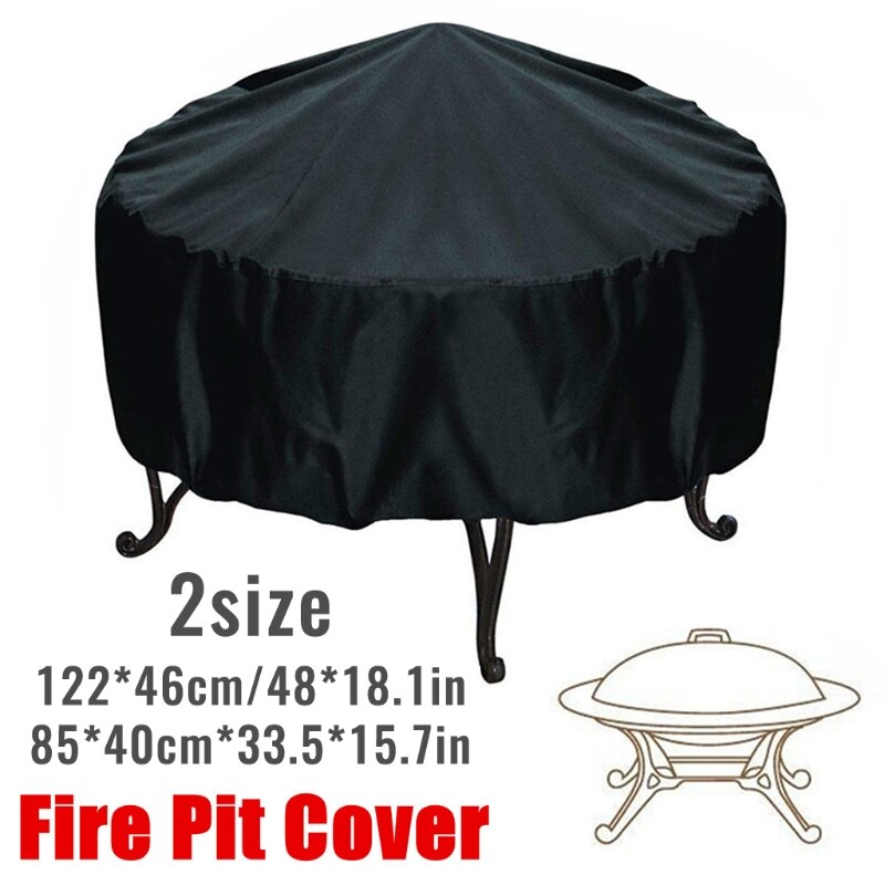 Fire Pit Cover Waterproof Firepit Covers for Outdoor Waterproof Patio Fire Table Cover Tear Resistant Anti-UV Fire Bowl Covers