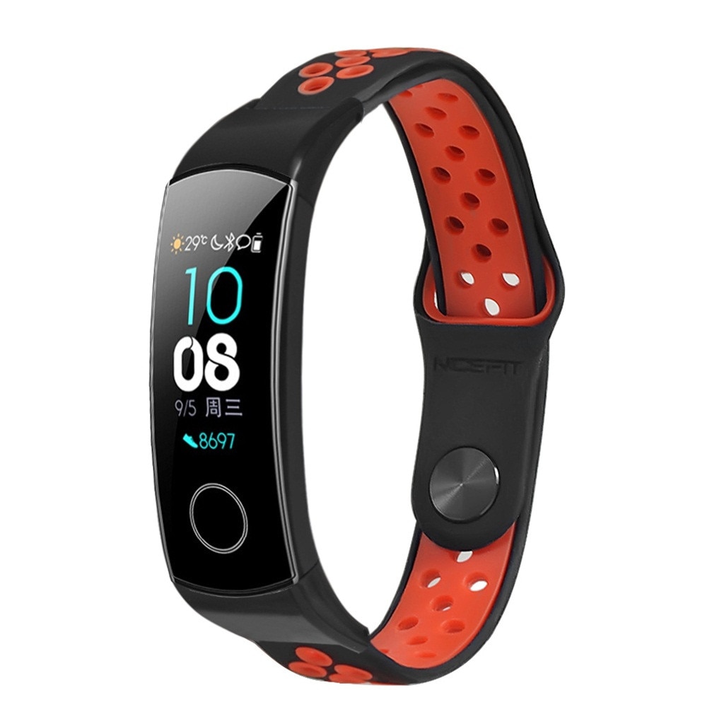 Ouhaobin Uhr Band Handgelenk Gurt für Huawei Honor Band 5/4 Ersatz Sport Textur Weiche Silikon Armbinde