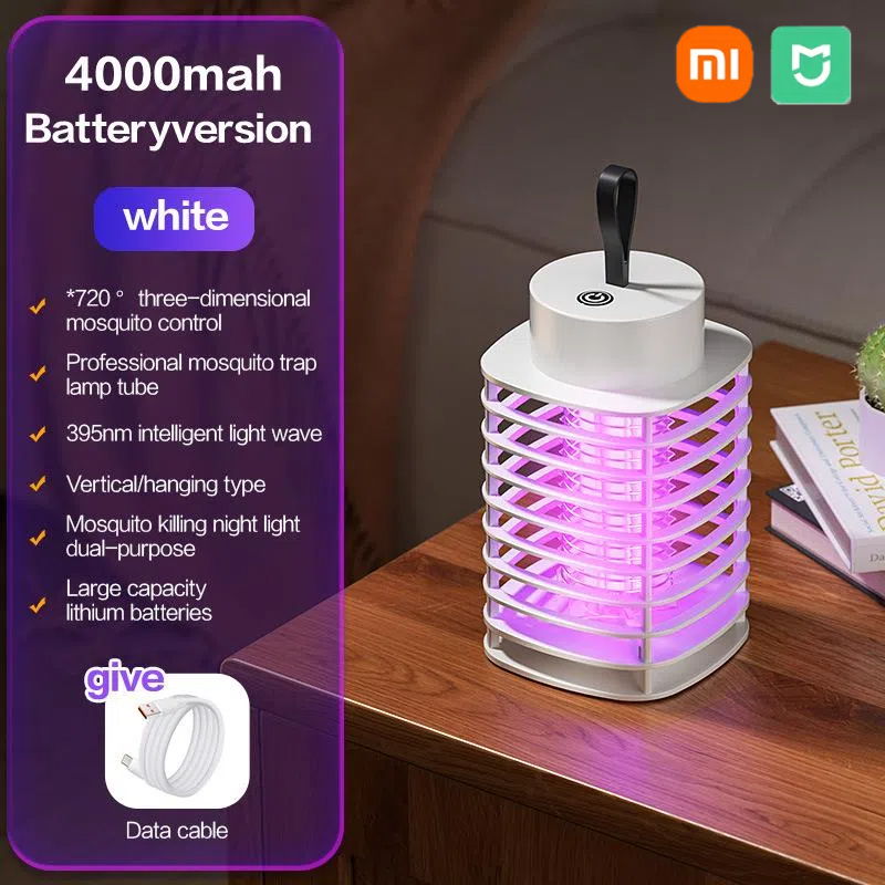 Xiaomi Mosquito Killer Lamp Portable Electric Fly Trap Insectkiller Usb Rechargeable Lamp Outdoor Mute Anti Mosquito Lamp Insect: Khaki