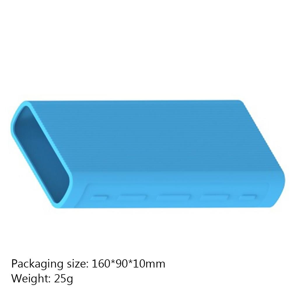 Capa protetora de silicone antiderrapante, portátil, proteção, design, prevenção de queda, para xiaomi, celular, bateria externa: Blue