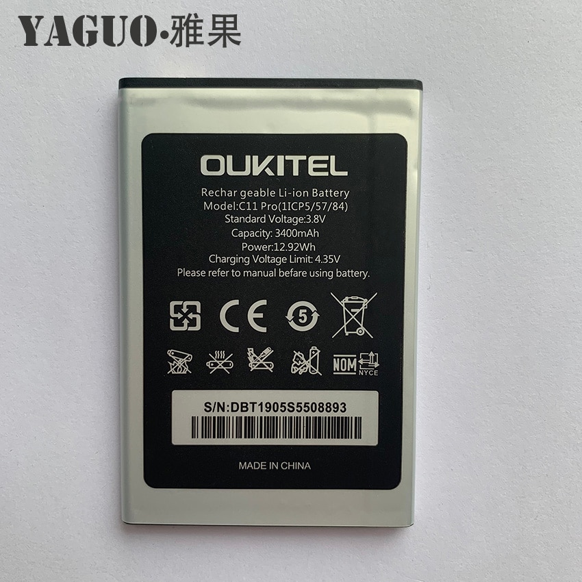 100% Oukitel C11 Pro Batterij 3400Mah Backup Batterij Vervanging Voor Oukitel C11Pro Mobiele Telefoon Batterij