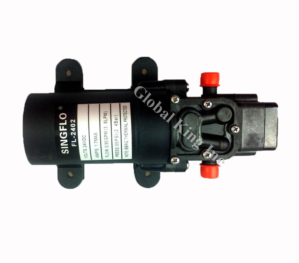 DC 24V 2.6L/Min Electric High Pressure Diaphragm Pump 70 PSI Self-Priming Water Pump