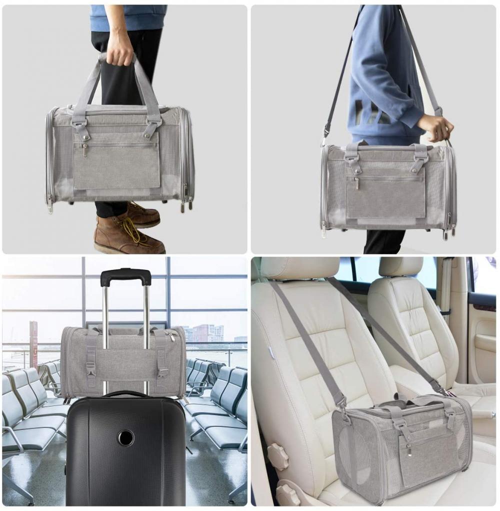 Draagbare Kat Zak Outdoor Reizen Opvouwbare Pet Carrier Koffer Voor Katten Crossbody Tas Vervoer Ademende Kat Draagtas