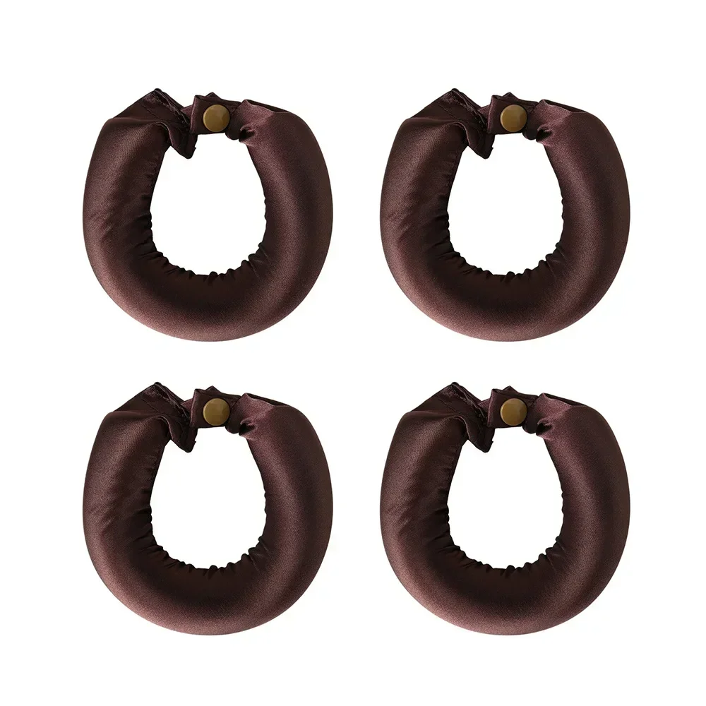 Heatless Haar Krultang Curling Rod Hoofdband Geen Warmte Haarrollers Satijn Luie Krullen Zachte Krulspelden Slapen Flexi Staven Styling Tools: Bruin