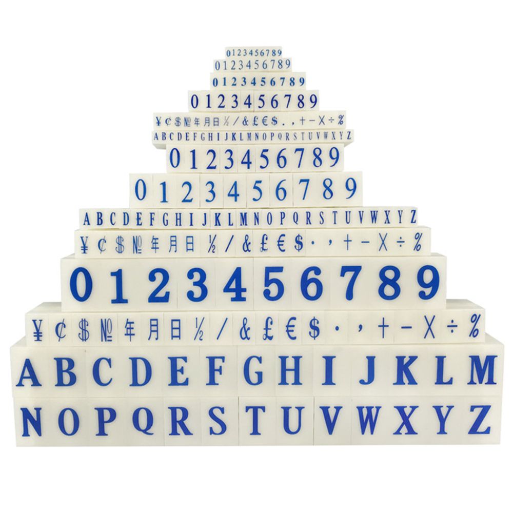 Mini DIY Paper Work Diary Album Wedding Letter Alphabet Stamp Digital Number Symbol Seal Chapter Combination Ink Print