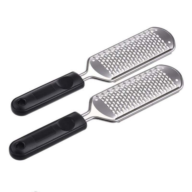 1 pièces acier inoxydable pied râpe callosités peau morte dissolvant fichier exfoliant pédicure pied fichier outil de soin des pieds