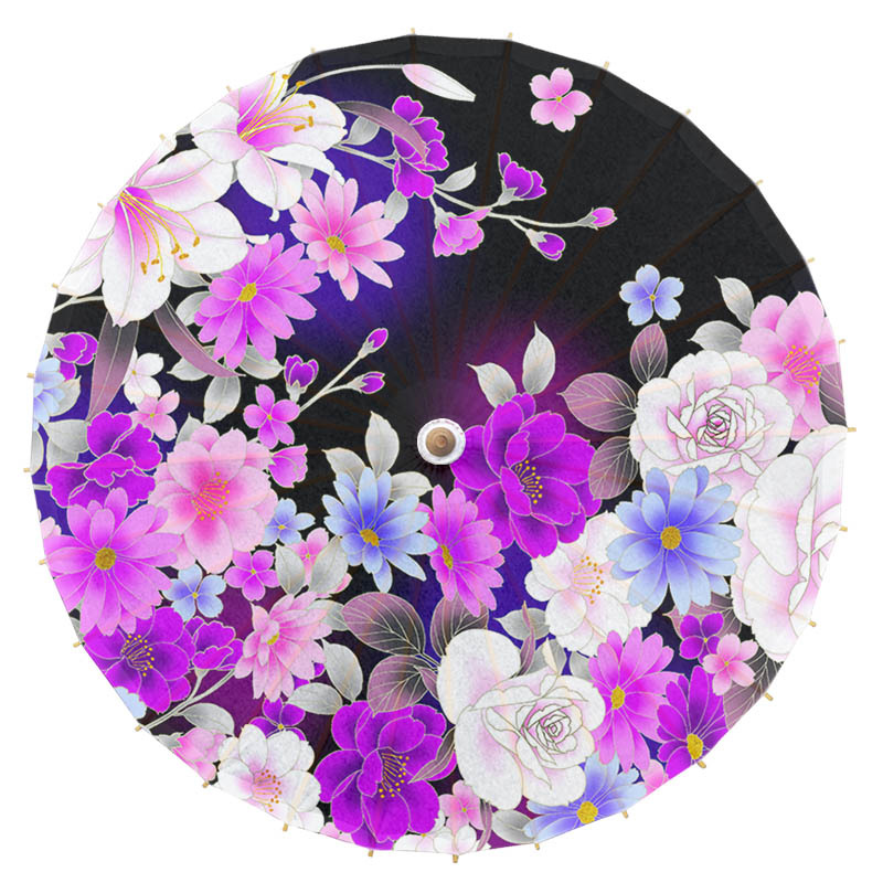 Paraguas de papel de aceite de estilo japonés para niños, sombrilla clásica de flores de cerezo para decoración de tienda de cocina de Sushi, paraguas de Japón: cherry blossom 222