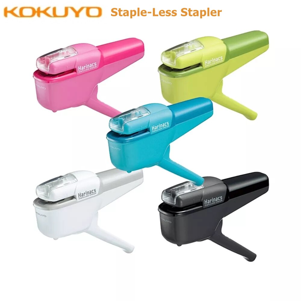 KOKUYO Stapleless Stapler Free Stapler Book Paper Mini Portable No Staples School Office Supplies For 5 Sheets or 10 Sheets